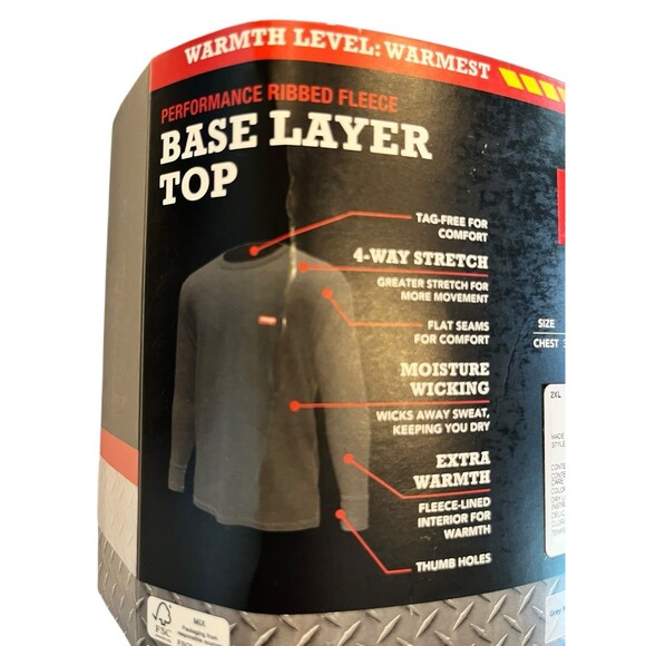 Wrangler Base layer Top NEW WITH TAGS Mens Sz 2XL Nylon Black Workwear Outdoor - Picture 3 of 5